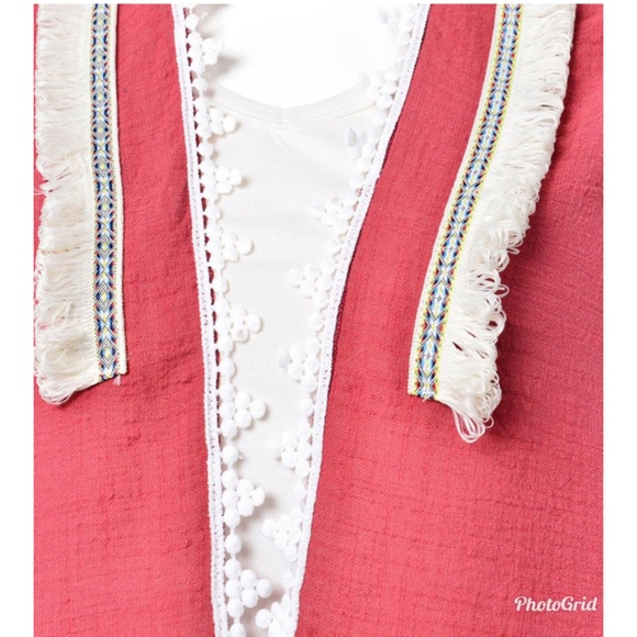 Burgundy Bamboo Cotton Santa Fe Fringe - Picture 5 of 5